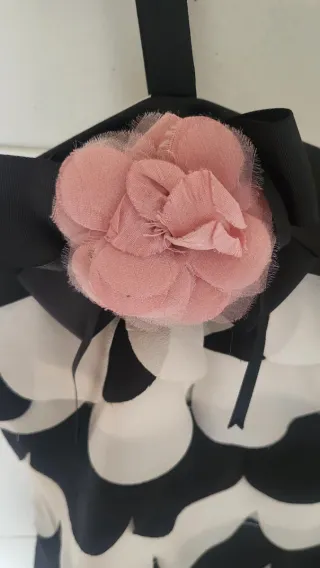 Vestido fiesta Sonia Peña negro y blanco