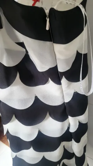 Vestido fiesta Sonia Peña negro y blanco