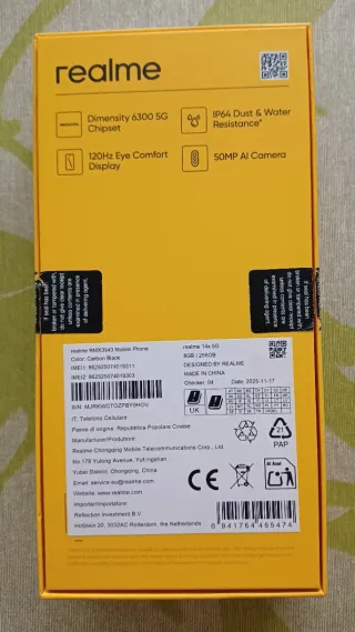 Realme 14x 5G Negro