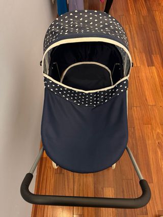 Cochecito de muñecas clásico azul