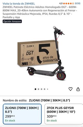 Patinete Eléctrico ZWHEEL ZLIONX MAX