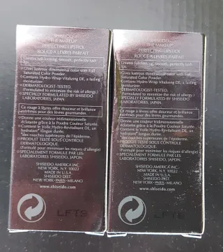 2 Batom Shiseido bege/rosa