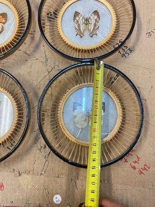 Posavasos japoneses bambú mariposas vintage