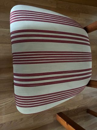 4 Sillas Madera Maciza Tapizadas