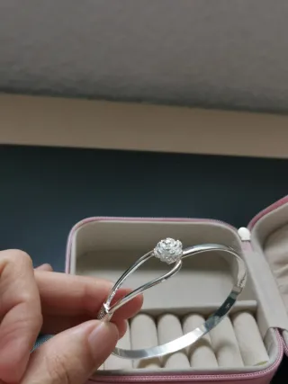 Pulsera Plata Diseño Flor