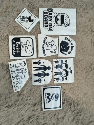 Pegatinas Bebé a Bordo y Familia