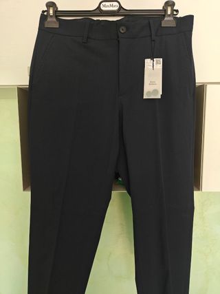 Pantaloni eleganti blu navy Mango