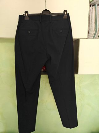 Pantaloni eleganti blu navy Mango