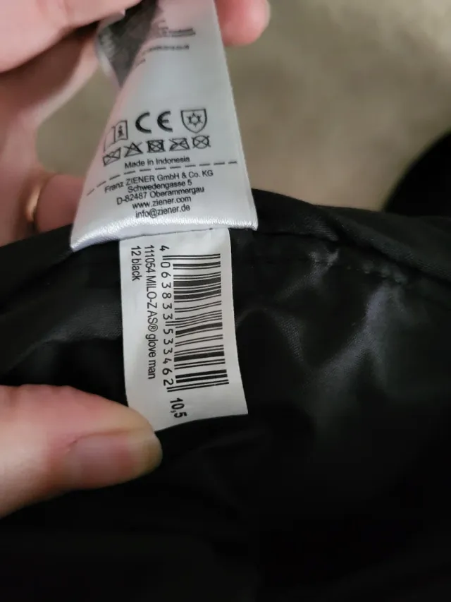 Guantes Ziener Milo Negro Talla 10,5