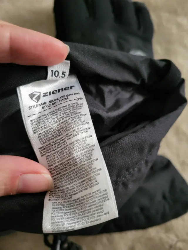 Guantes Ziener Milo Negro Talla 10,5