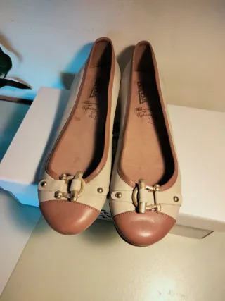 Bailarinas DADA Piel Marrón y Camel Talla 40