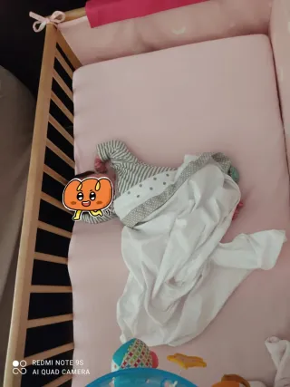 Kit cuna bebe, colchón cuna, chichoneras y cuñas