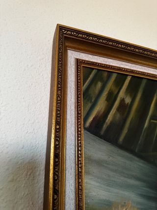 Cuadro de establo con marco.