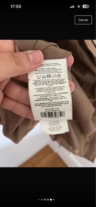 Abrigo Camel Fórmula Joven Talla 38