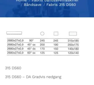 Sierra de cinta Fabris 315