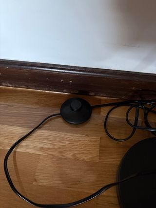 Lámpara de mesa/suelo beige y negra