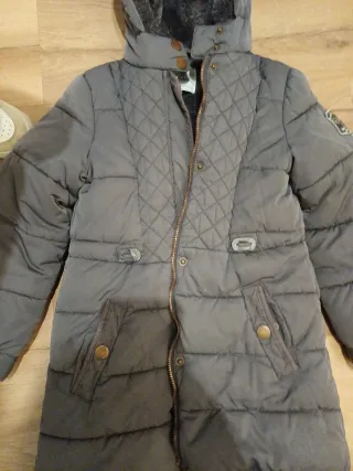 Abrigo niña gris 8 años