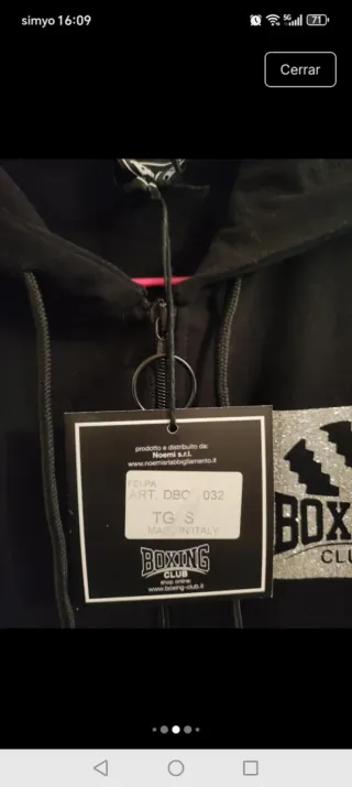 Sudadera con cremallera Boxing Club