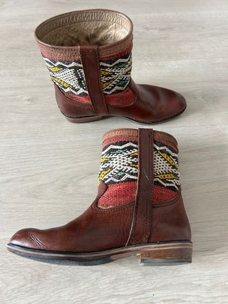 Botines Marrones y Multicolor