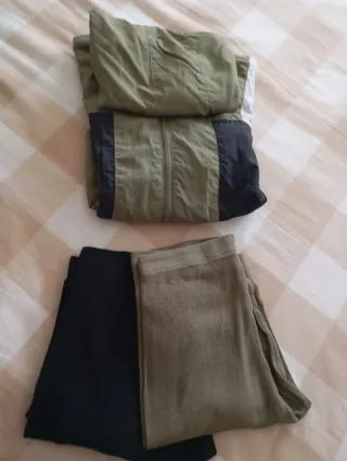 Chándal tactel verde y negro