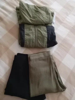 Chándal tactel verde y negro