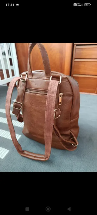 Bolso mochila marrón