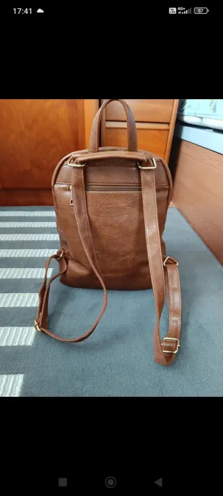 Bolso mochila marrón