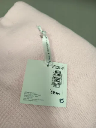 Toquilla rosa punto calado con lazo