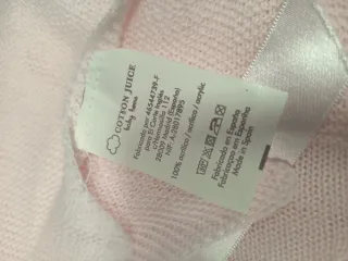 Toquilla rosa punto calado con lazo