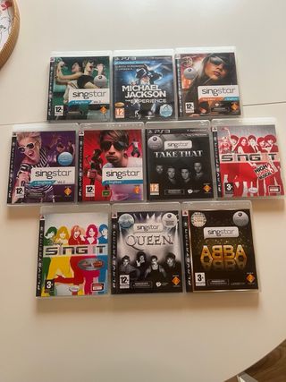 PS3 + Juegos Singstar + Buzz + Micrófonos