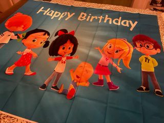 Pancarta Feliz Cumpleaños Cleo y Cuquin