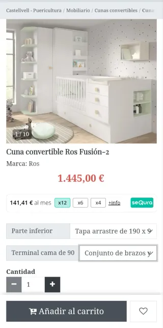 Cuna convertible Ros Mini