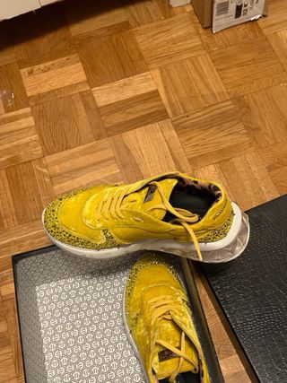 Zapatillas Philipp Plein Amarillas Tachuelas