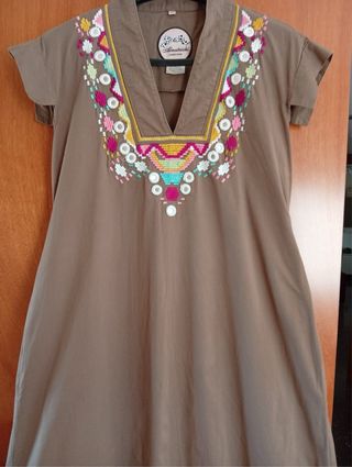 Vestido estampado étnico talla única