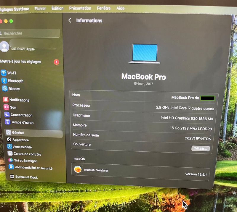 MacBook Pro (15 pulgadas, 2017) A1707 Apple afbeelding 4