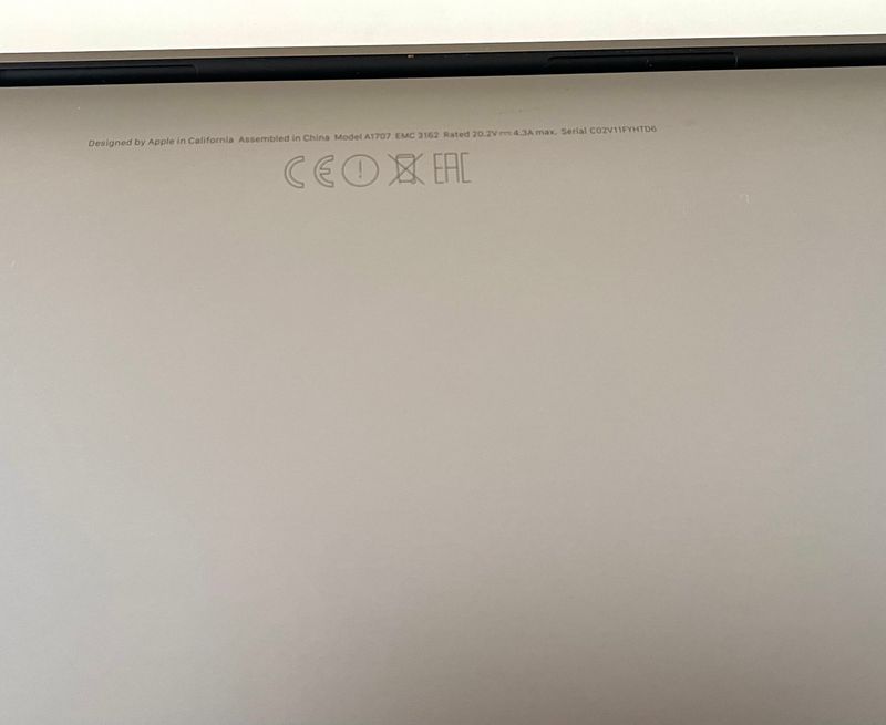 MacBook Pro (15 pulgadas, 2017) A1707 Apple afbeelding 3