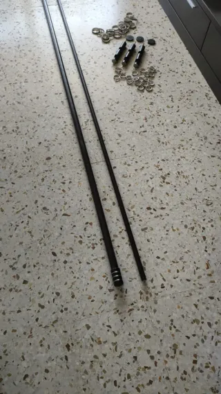 2 Barras Cortina Wengue Madera