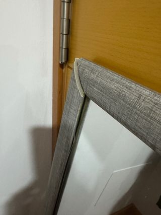 Espejo de habitación madera y cristal