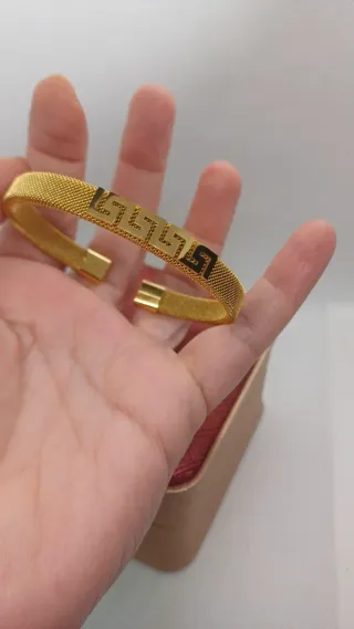 Pulsera Chapada Oro 18k Greca