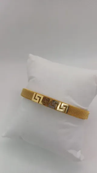 Pulsera Chapada Oro 18k Greca