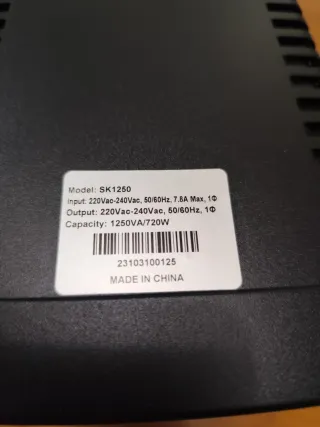 UPS Gruppo Continuità SKE 1250VA/720W Cavi Inclusi