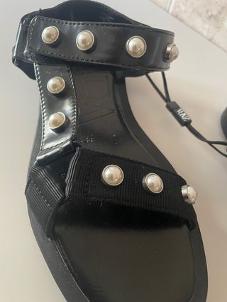 Sandalias Zara Mujer Talla 36 Perlas