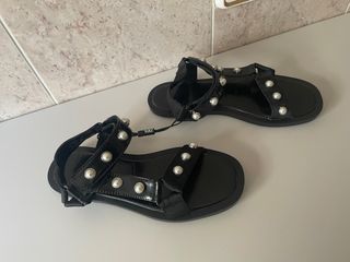 Sandalias Zara Mujer Talla 36 Perlas