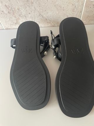 Sandalias Zara Mujer Talla 36 Perlas