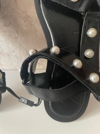 Sandalias Zara Mujer Talla 36 Perlas