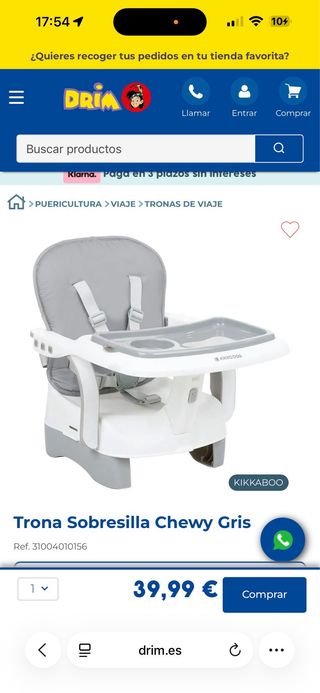 Trona KikkaBoo Chewy Booster Seat