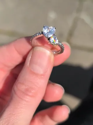 Anillo Pandora Doble Corazón