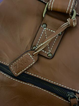 Bolso Zara Cuero Marrón