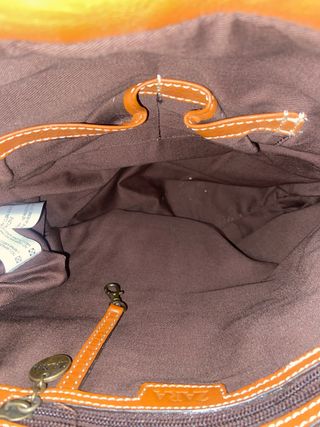 Bolso Zara Cuero Marrón