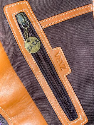 Bolso Zara Cuero Marrón